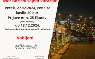 Izlet Božični sejem Varaždin