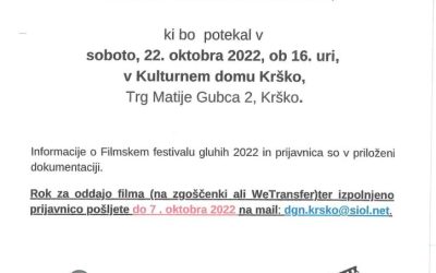 Vabilo filmski festival Krško 22.10.2022